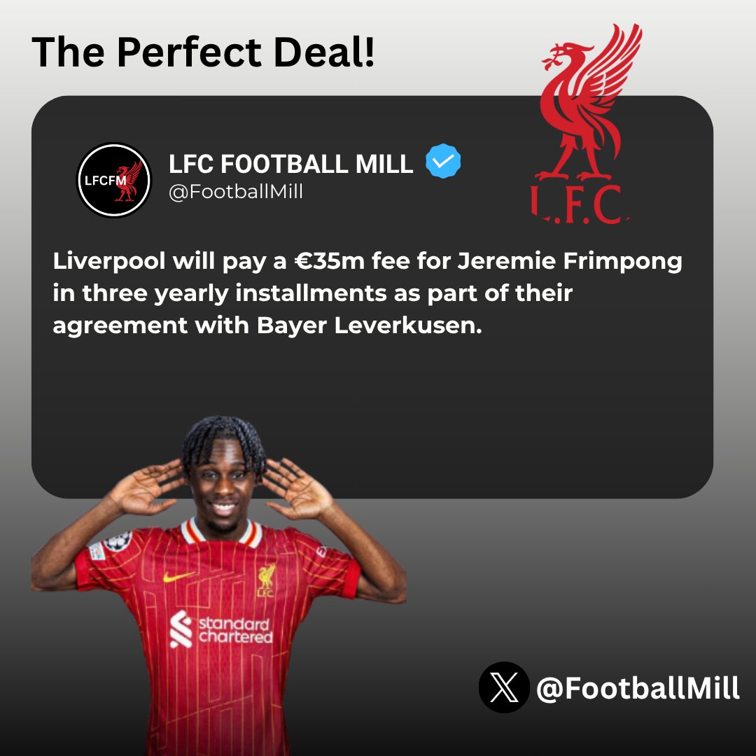 Jeremie Frimpong £30million Transfer to Anfield.